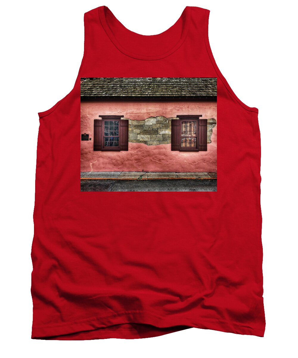 Photo Tank Top featuring the photograph St Augustine Wall by Anthony M Davis