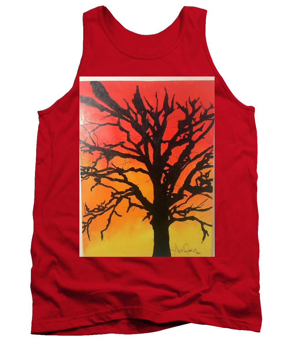  Tank Top featuring the mixed media Strange Fruit by Angie ONeal