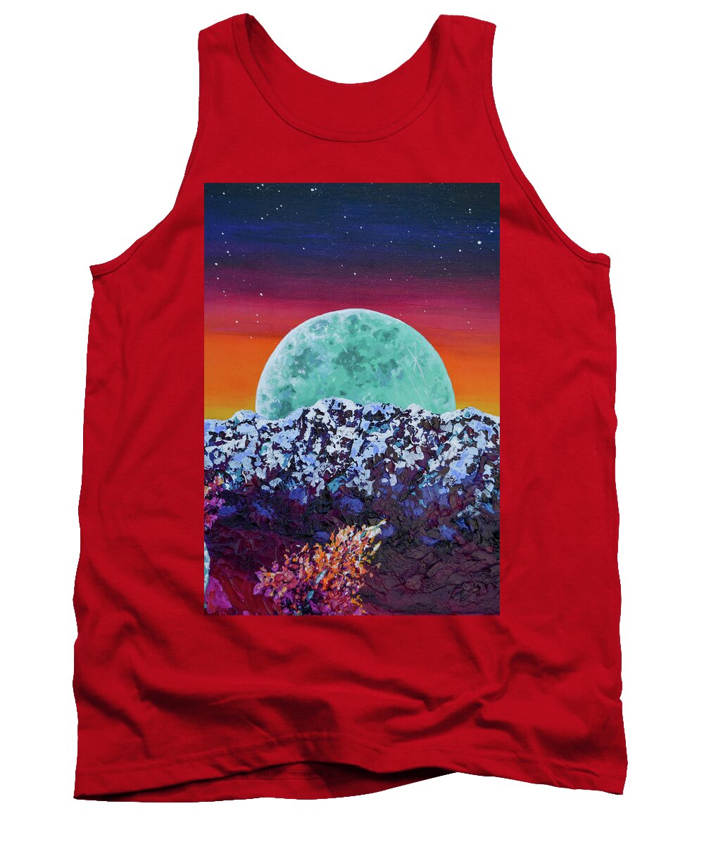 Mountains Tank Top featuring the painting The Final Climb - Fragment by Ashley Wright