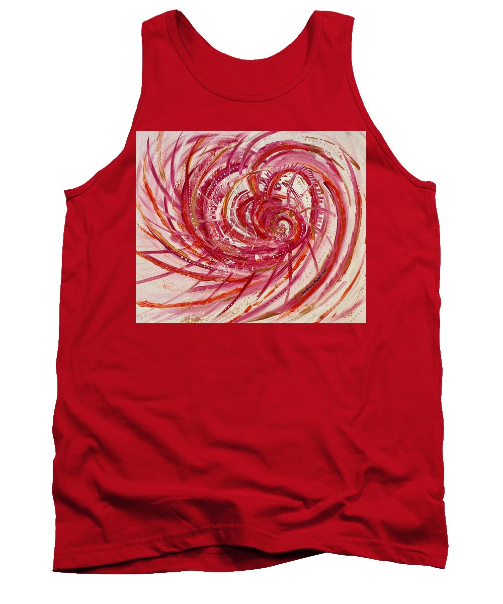 Power Tank Top featuring the painting The Power of Love by Deb Brown Maher