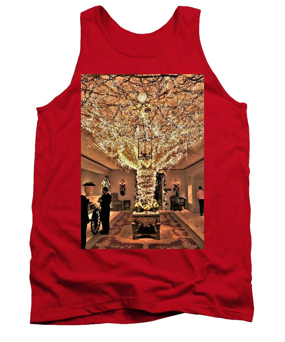 Christmas Tank Top featuring the photograph The Ritz Christmas New Orleans by William Rockwell
