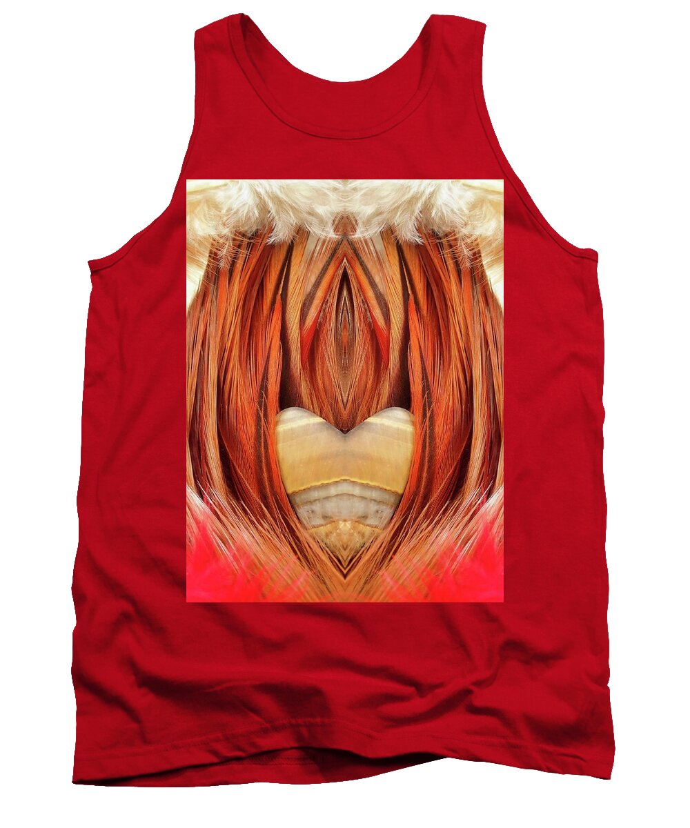  Tank Top featuring the photograph Tiger Eye Heart by Lorella Schoales