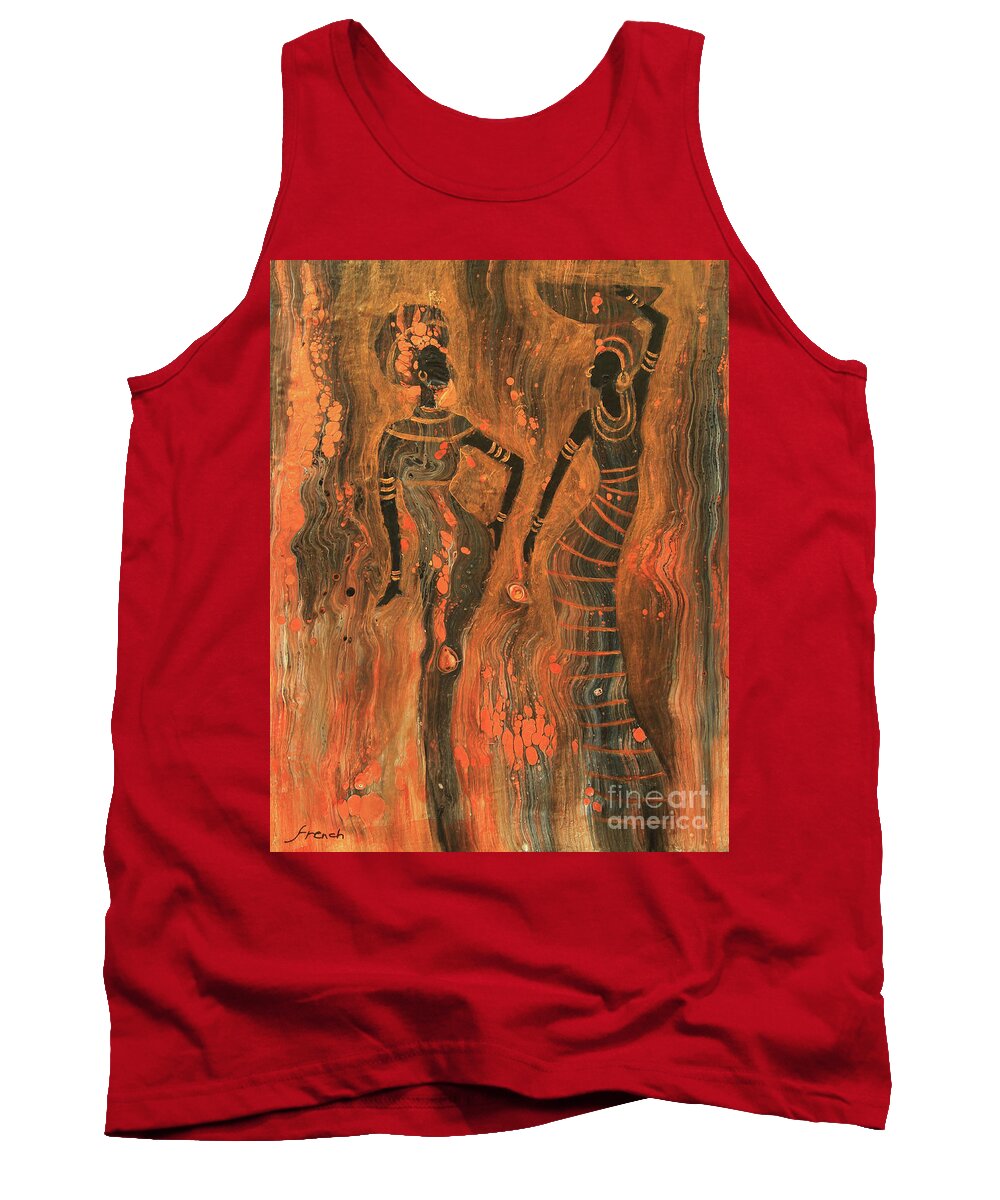 Painting Tank Top featuring the painting Two Women by Jeanette French