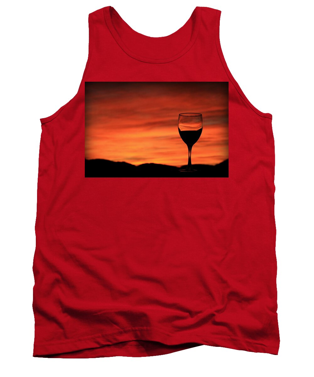 Westwing Sundowner Tank Top featuring the photograph Westwing Sundowner by Gene Taylor