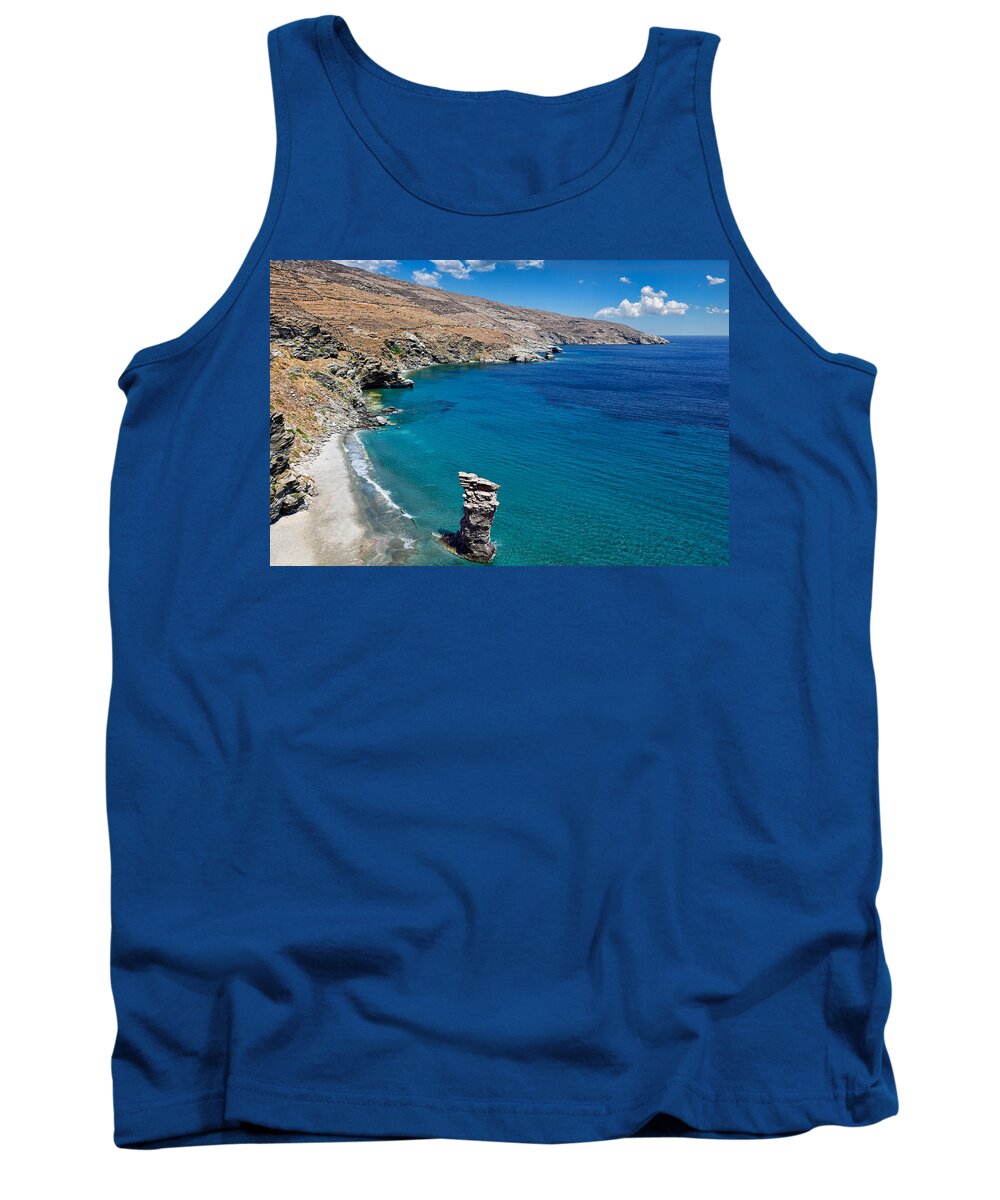 Aegean Tank Top featuring the photograph Andros island - Greece #2 by Constantinos Iliopoulos