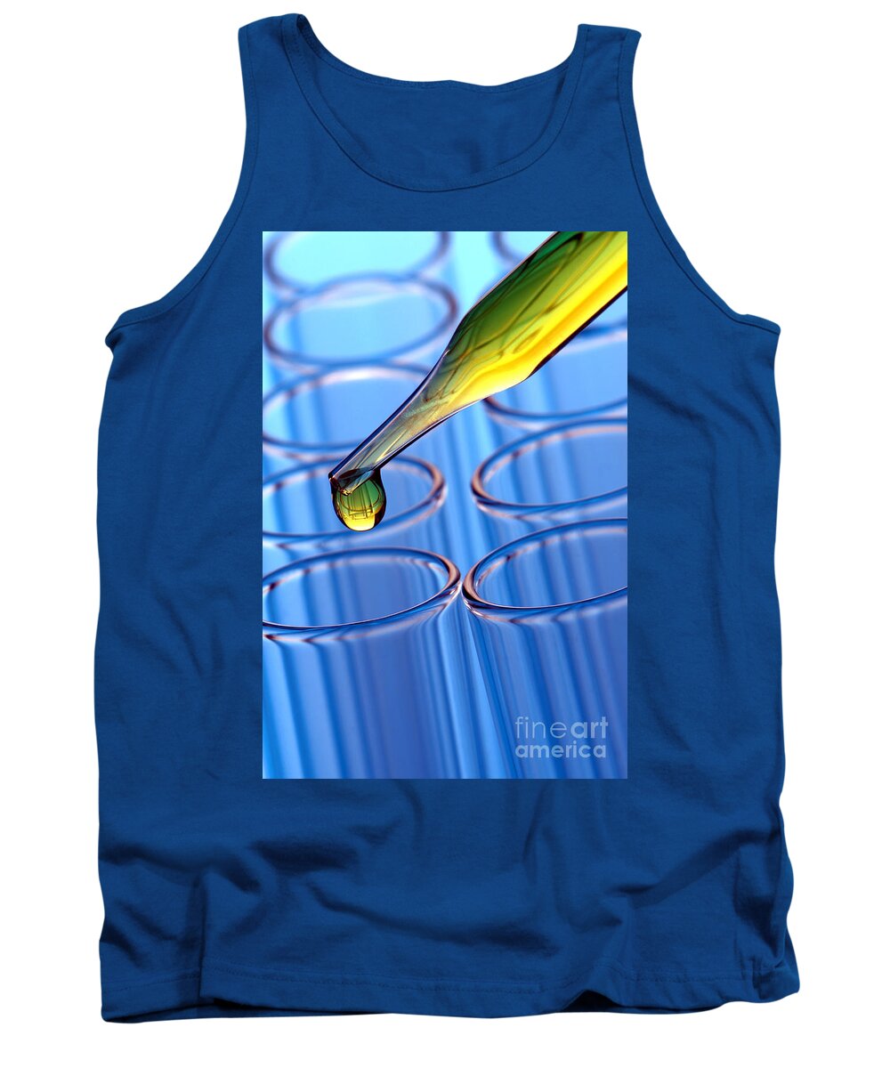 Test Tank Top featuring the photograph Laboratory Test Tubes in Science Research Lab #22 by Science Research Lab