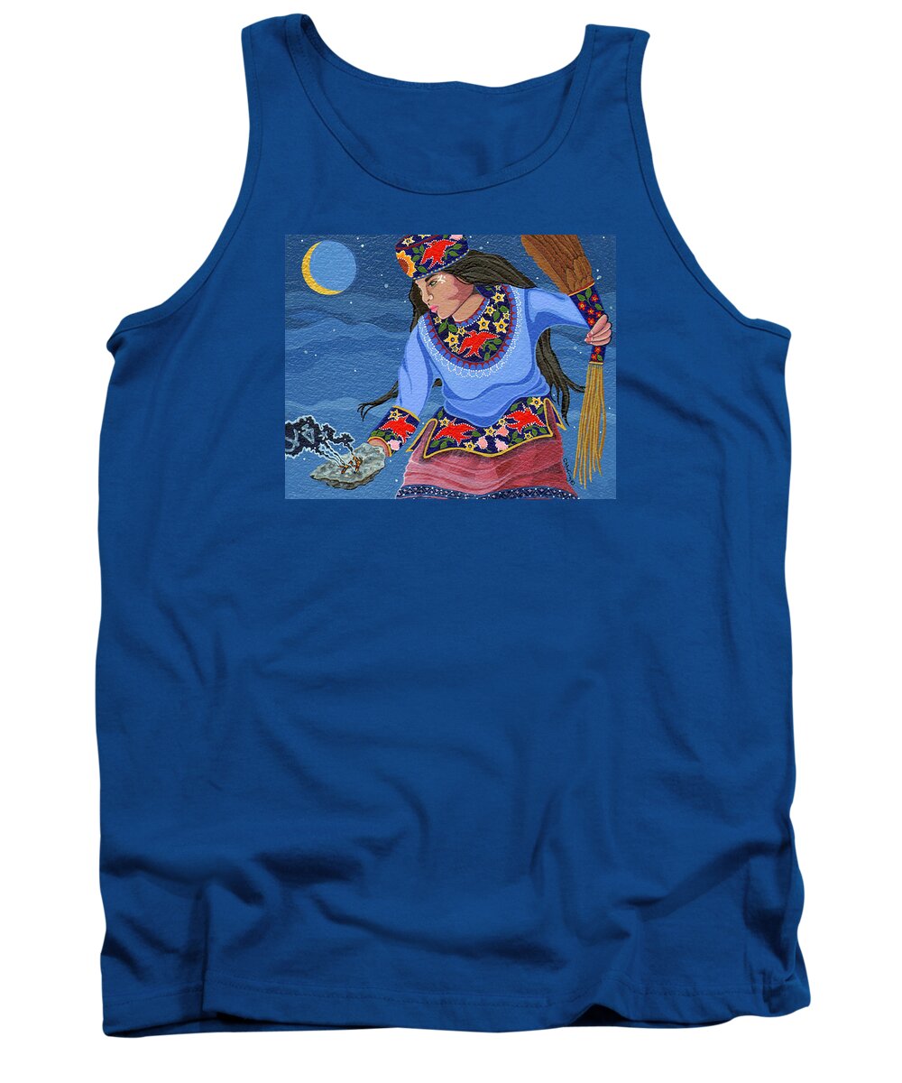 America Tank Top featuring the painting A Study - Lightening Walker by Chholing Taha
