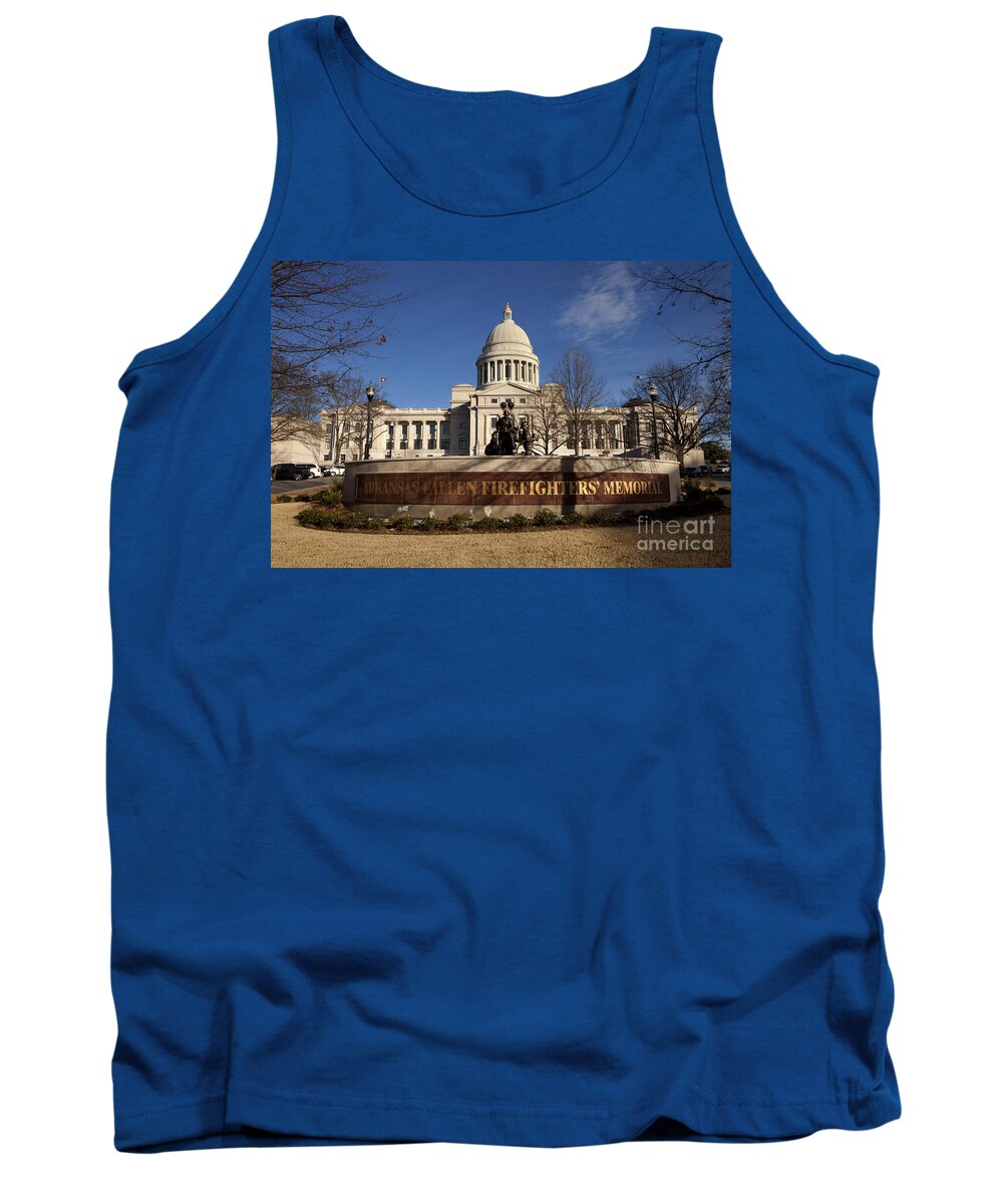 Arkansas Tank Top featuring the photograph Arkansas State Capitol building in Little Rock by Anthony Totah