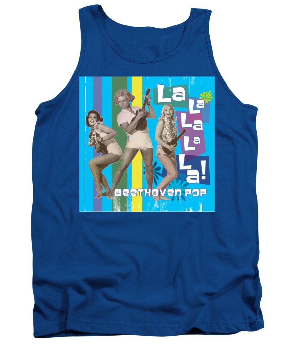 Beethoven Tank Top featuring the digital art Beethoven Pop by Sean Parnell