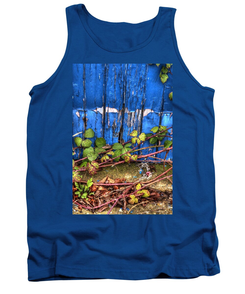 Blue Tank Top featuring the photograph Blue door by Spikey Mouse Photography