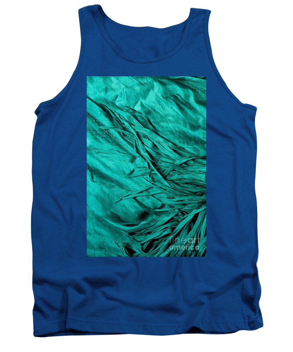 Cambodian Tank Top featuring the photograph Blue Silk 02 by Rick Piper Photography
