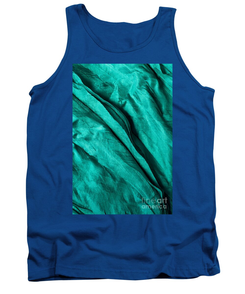 Cambodian Tank Top featuring the photograph Blue Silk 03 by Rick Piper Photography