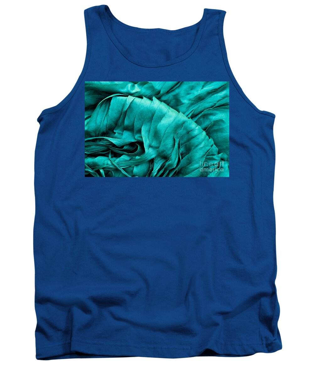 Cambodian Tank Top featuring the photograph Blue Silk 05 by Rick Piper Photography
