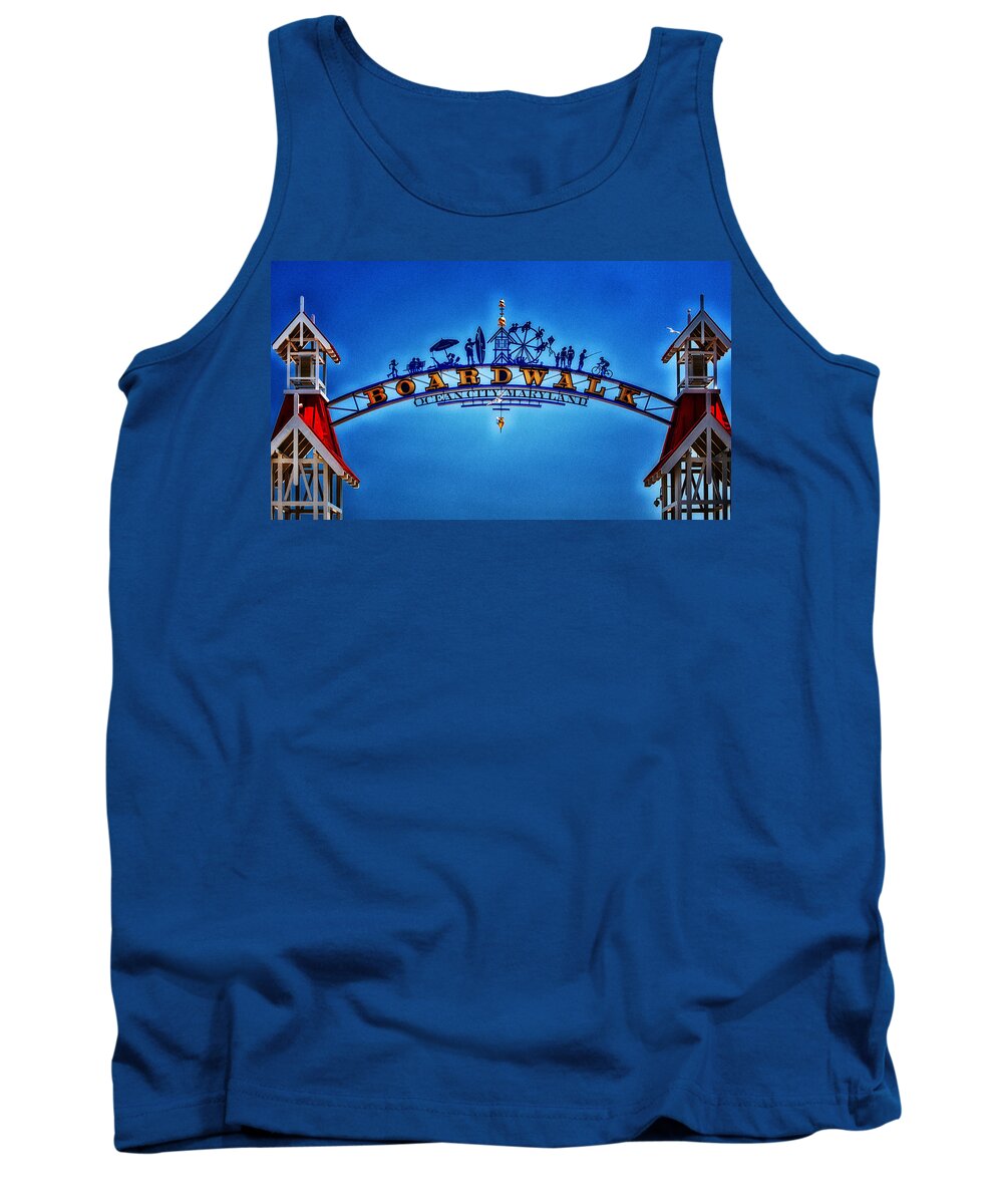 Ocean City Tank Top featuring the photograph Boardwalk Arch in Ocean City by Bill Swartwout