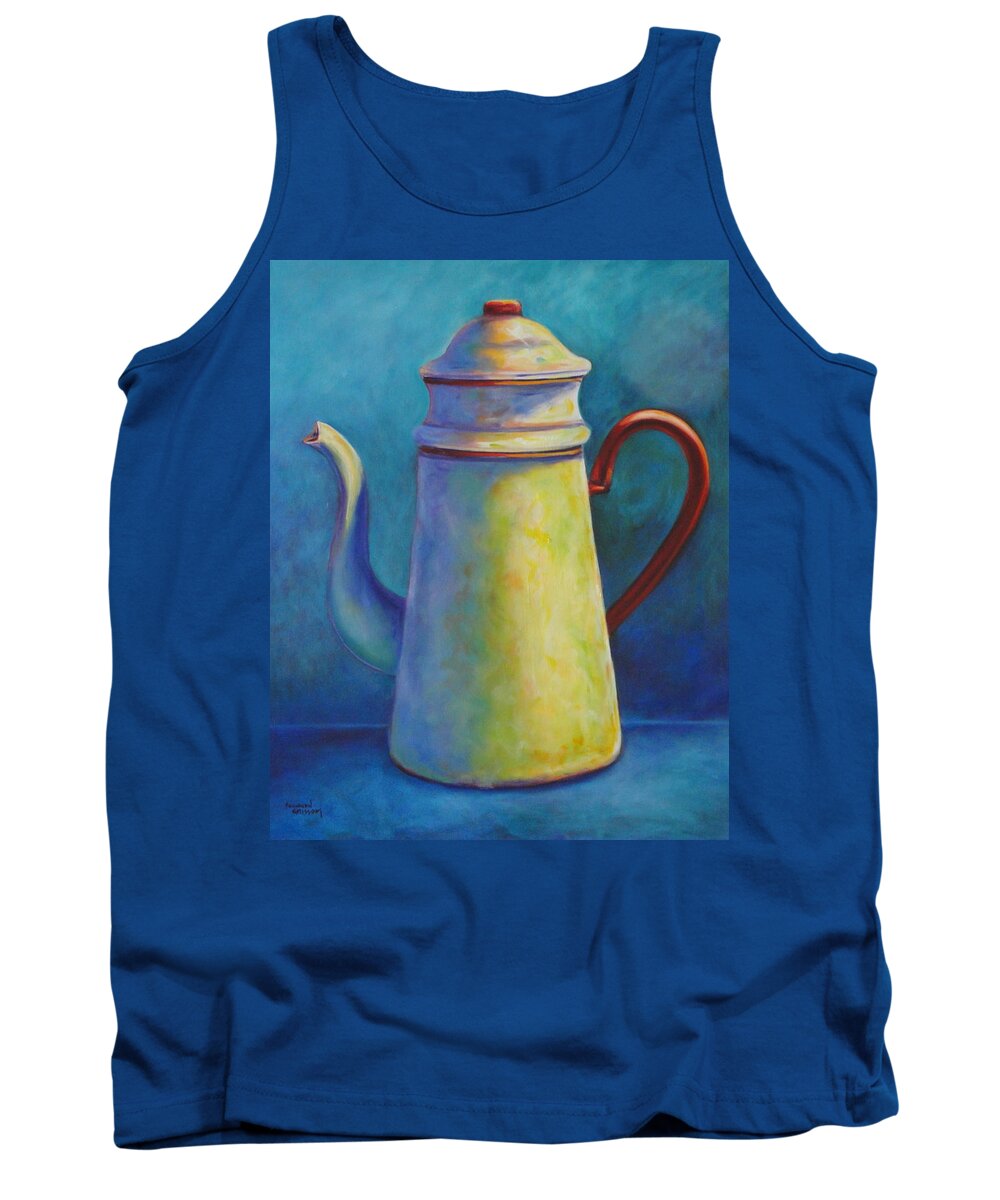 Coffee Tank Top featuring the painting Cafe au Lait by Shannon Grissom