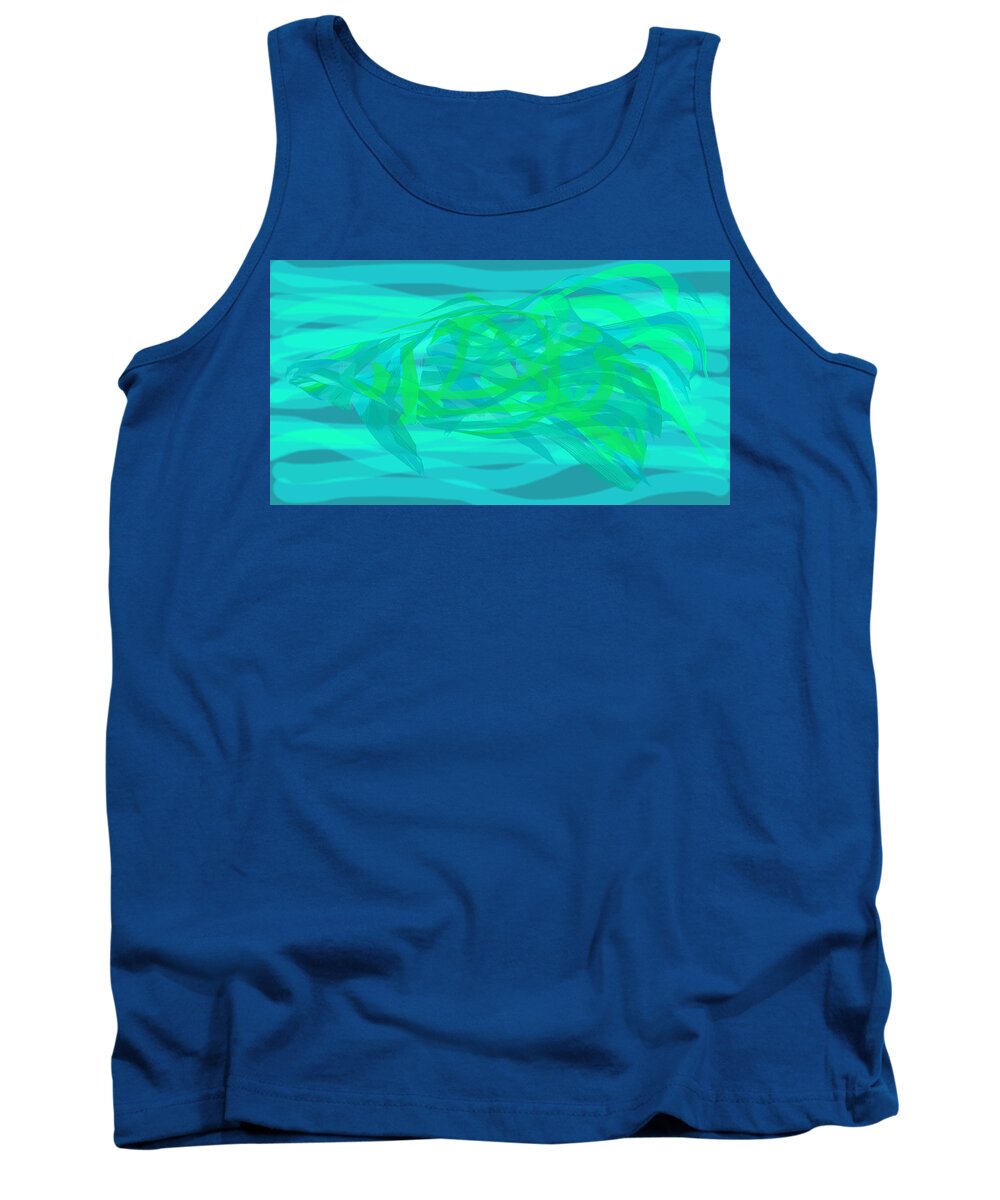 Abstract Tank Top featuring the digital art Camouflage Fish by Stephanie Grant