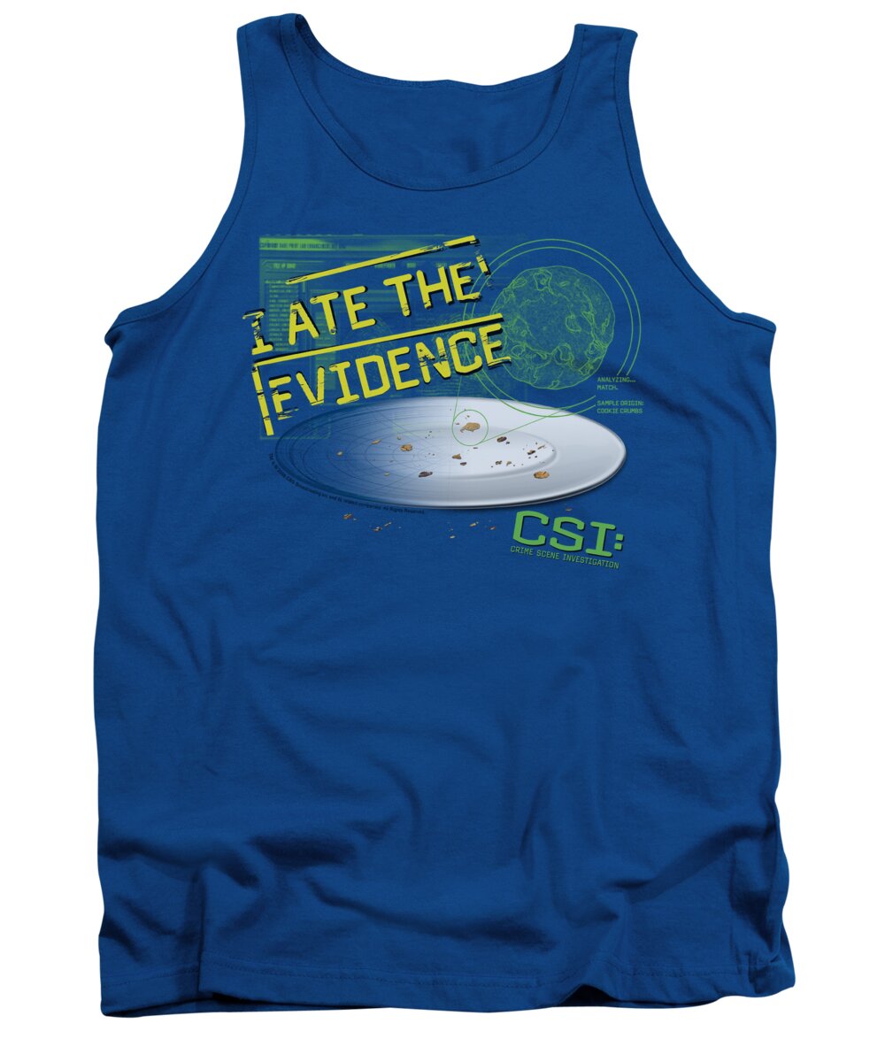 CSI Tank Top featuring the digital art Csi - I Ate The Evidence by Brand A