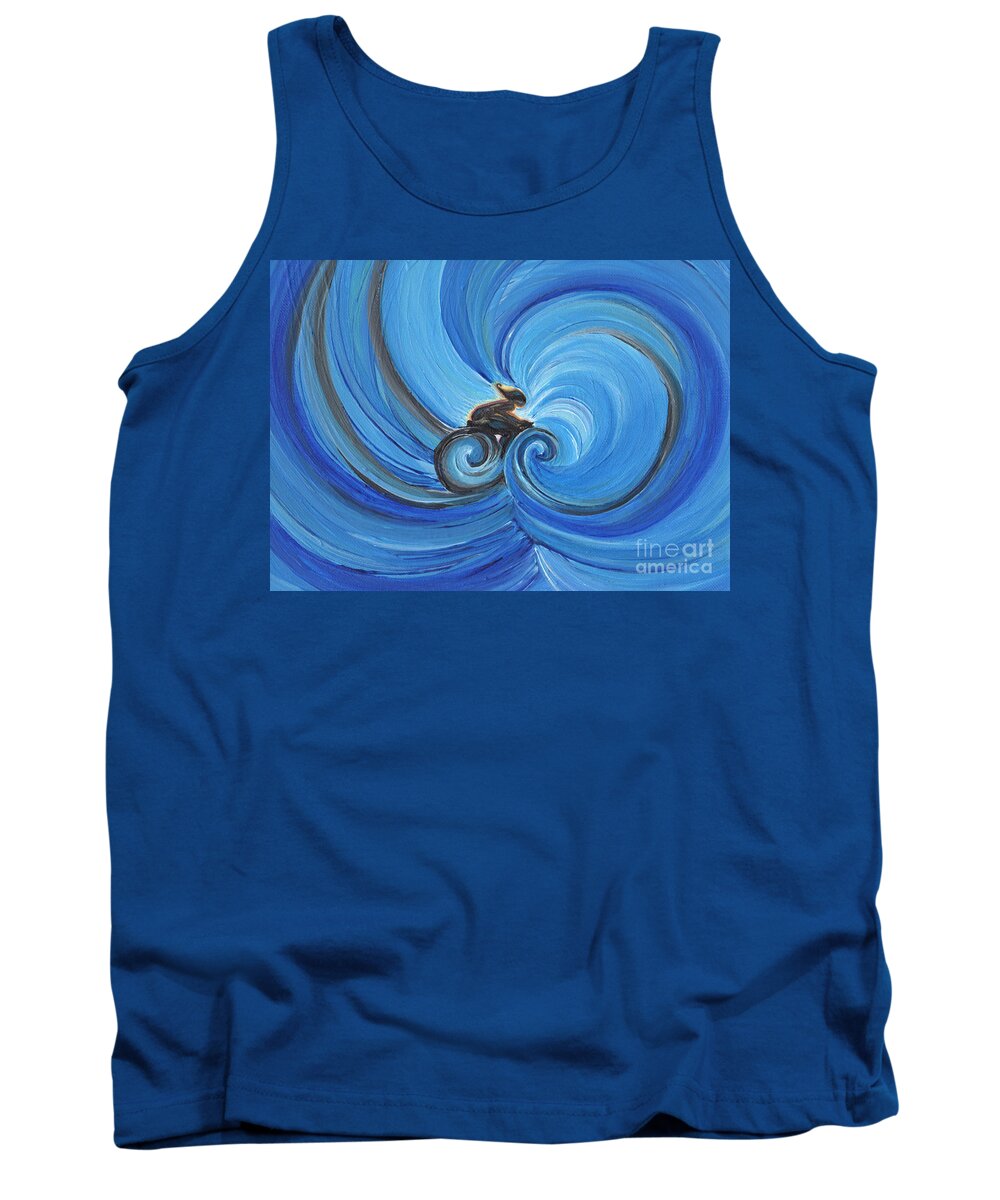 First Star Art Tank Top featuring the painting Cycle by jrr by First Star Art