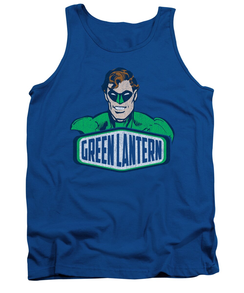 Dc Comics Tank Top featuring the digital art Dco - Green Lantern Sign by Brand A
