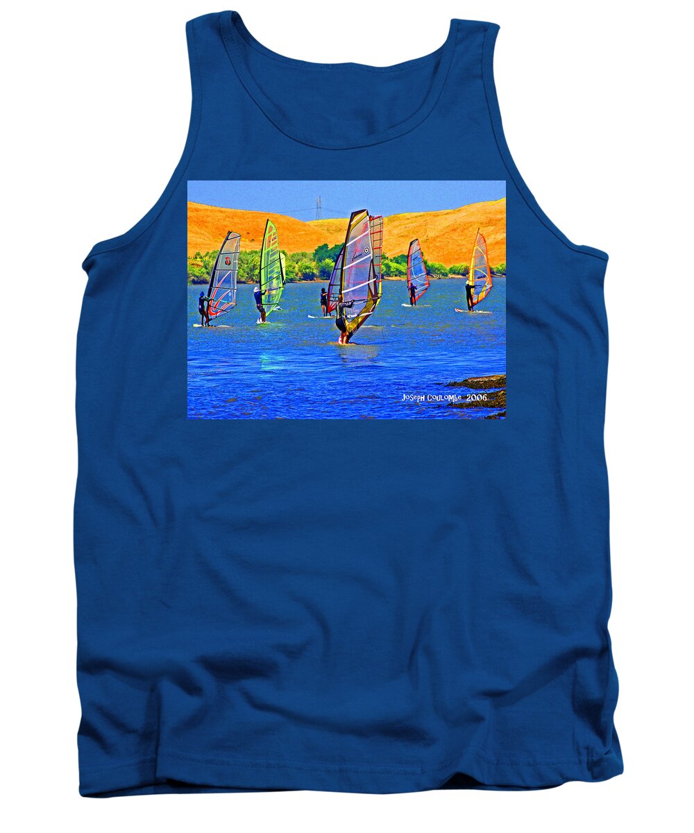 Sacramento River Delta Tank Top featuring the digital art Delta Water Wings by Joseph Coulombe