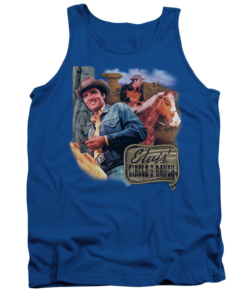Elvis Tank Top featuring the digital art Elvis - Ranch by Brand A