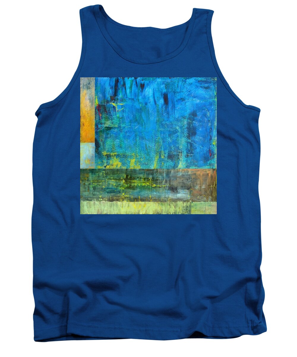 Blue Tank Top featuring the painting Essence of Blue by Michelle Calkins