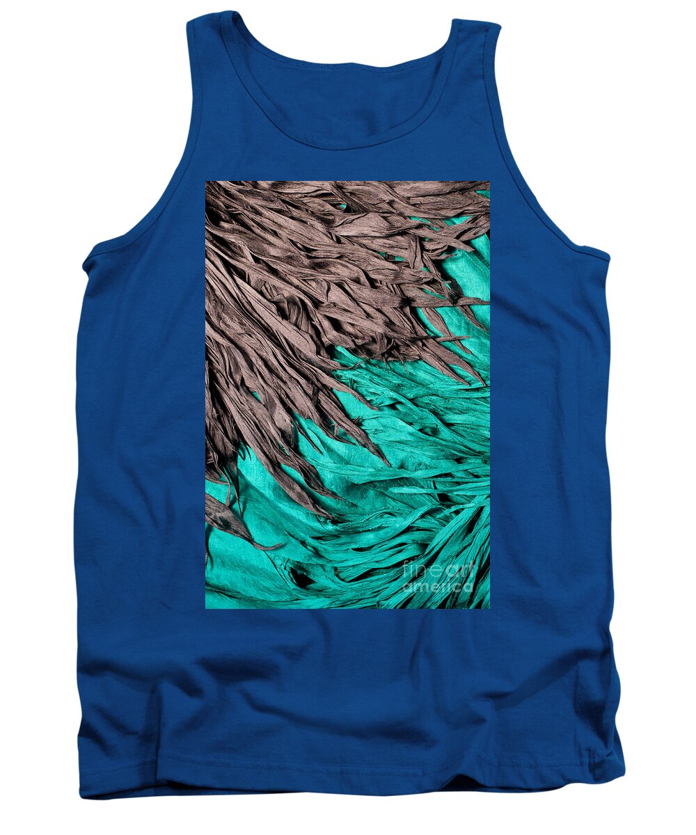 Cambodian Tank Top featuring the photograph Gray Silk Blue Silk by Rick Piper Photography
