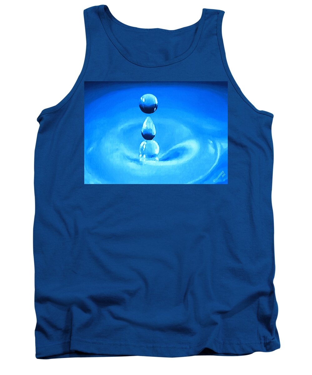 Water Tank Top featuring the painting H20 by SophiaArt Gallery