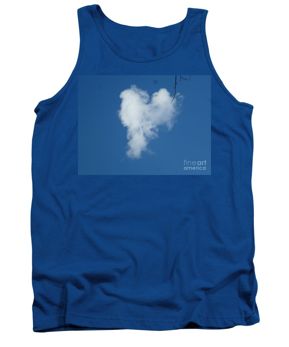 Heart Tank Top featuring the photograph Heart Cloud Bell Rock by Mars Besso