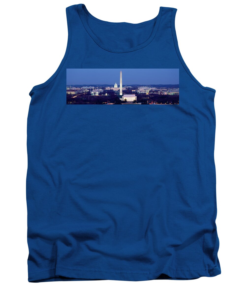 Photography Tank Top featuring the photograph High Angle View Of A City, Washington by Panoramic Images