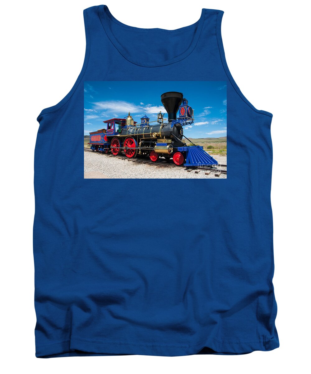 Historic Tank Top featuring the photograph Historic Jupiter Steam Locomotive - Promontory Point by Gary Whitton