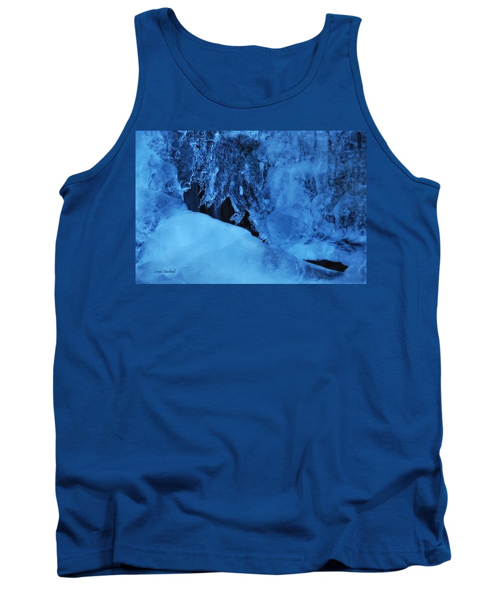 Ice Tank Top featuring the photograph Icy Grimace by Donna Blackhall