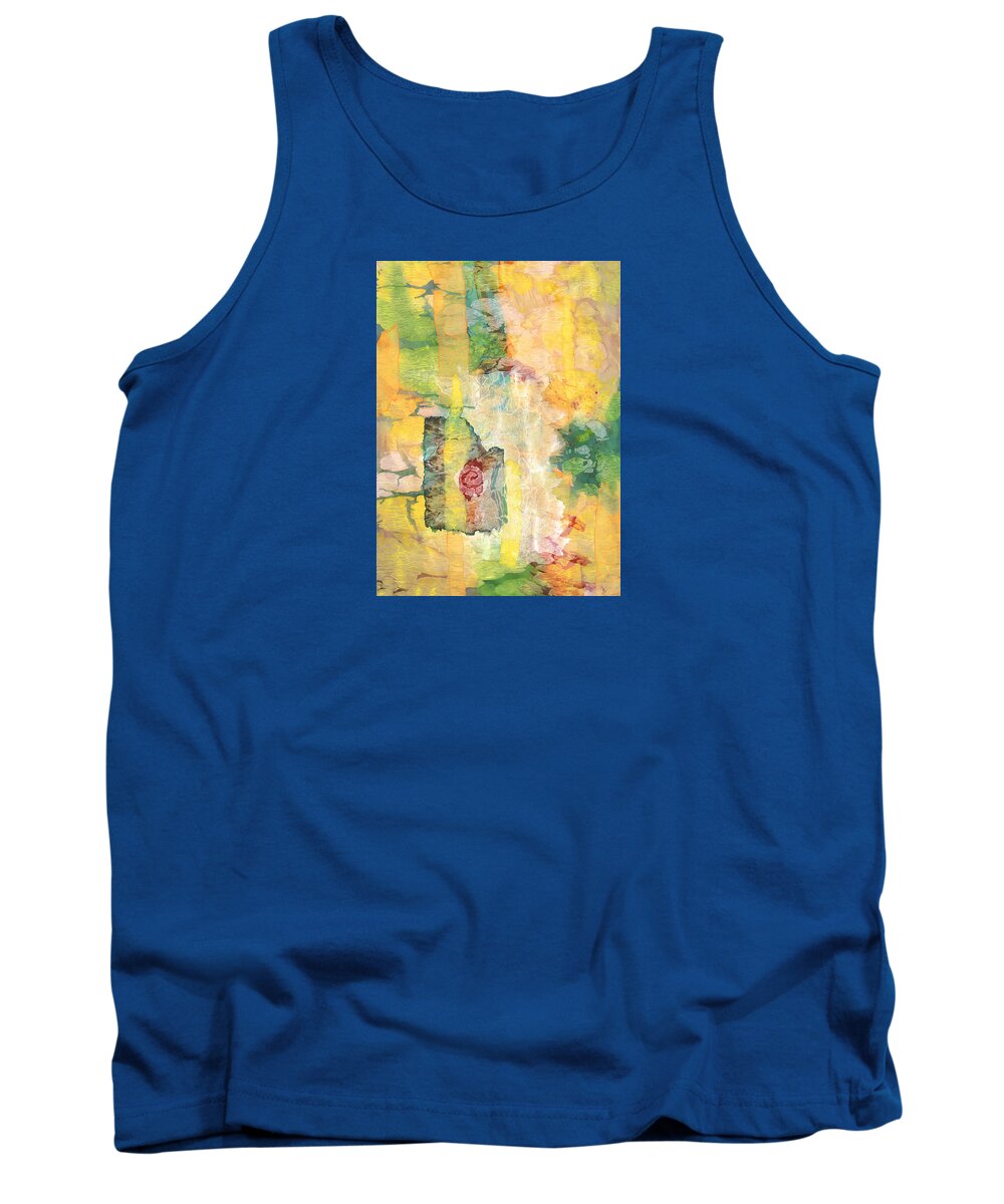 Abstract Tank Top featuring the painting Interconnected by Lynda Hoffman-Snodgrass