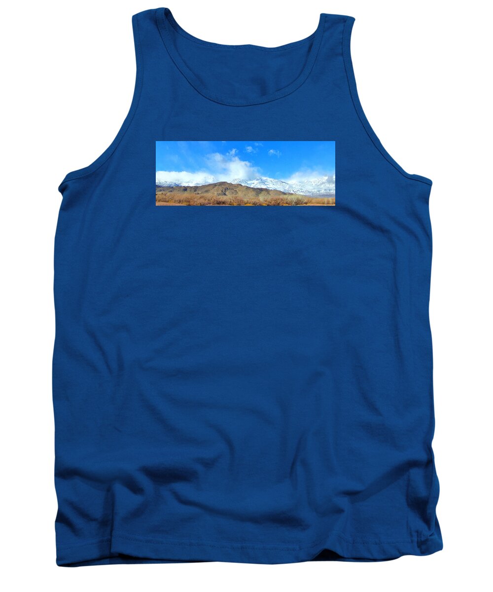 Sky Tank Top featuring the photograph It Snowed Last Night by Marilyn Diaz