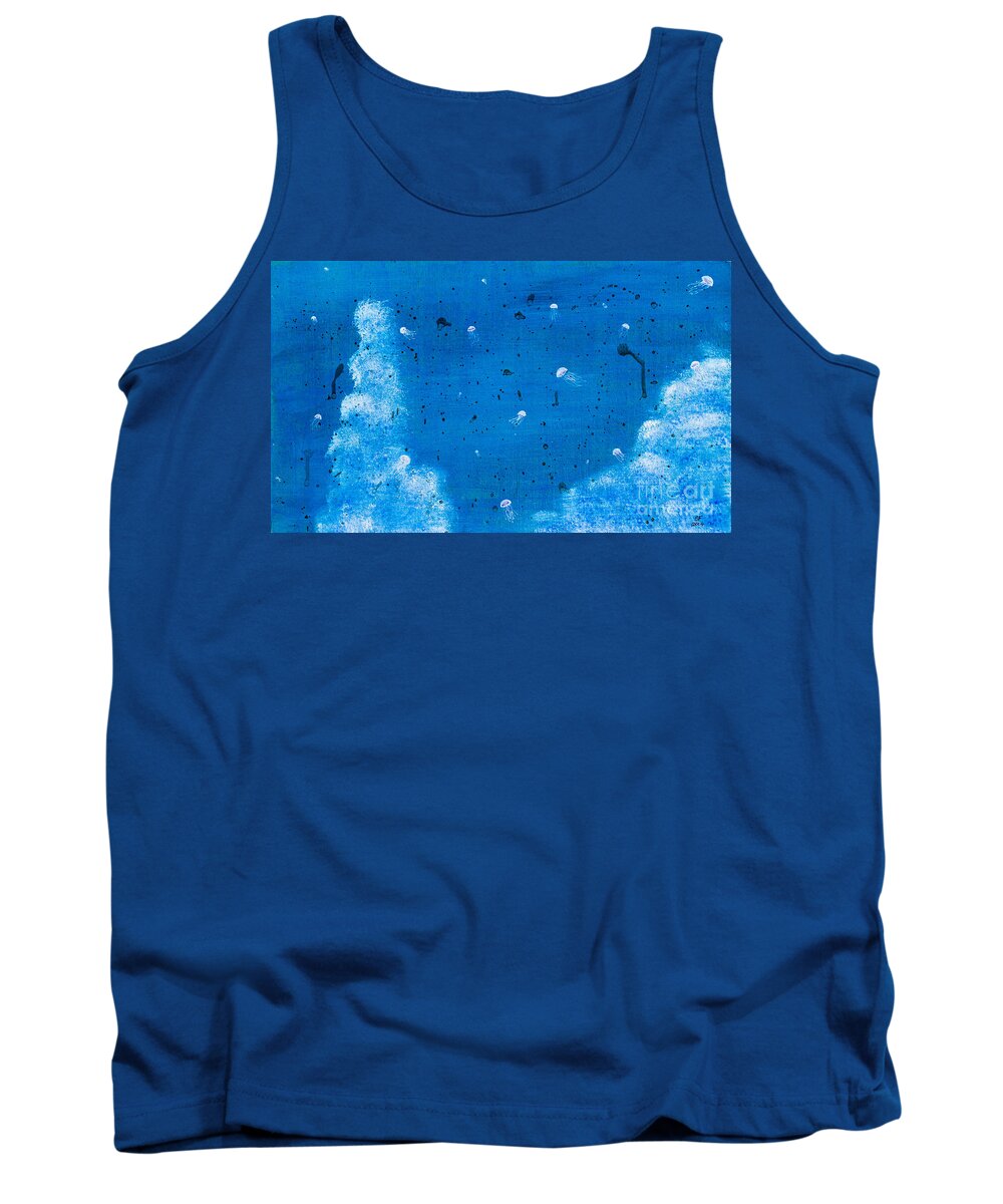  Tank Top featuring the painting Jellyfish by Stefanie Forck