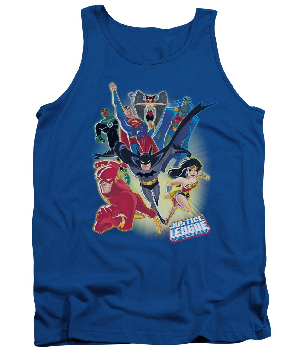 Justice League Of America Tank Top featuring the digital art Jla - Unlimited by Brand A