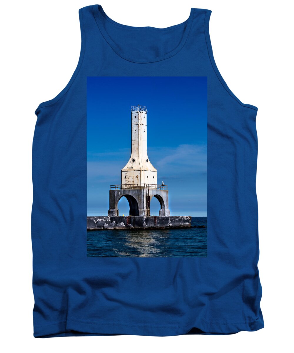  Tank Top featuring the photograph Lighthouse Blues Vertical by James Meyer