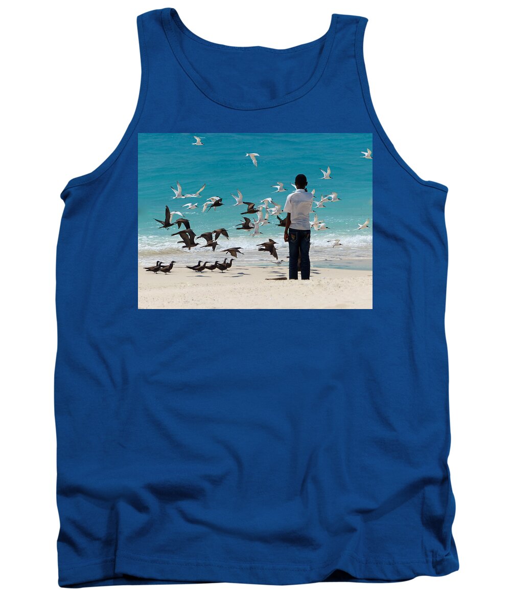 Beach Scene Tank Top featuring the photograph Magical Moment by Carl Sheffer