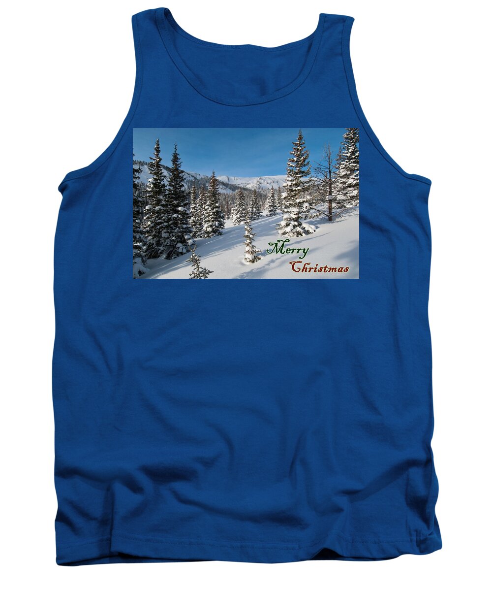 Merry Christmas Tank Top featuring the photograph Merry Christmas - Winter Wonderland by Cascade Colors