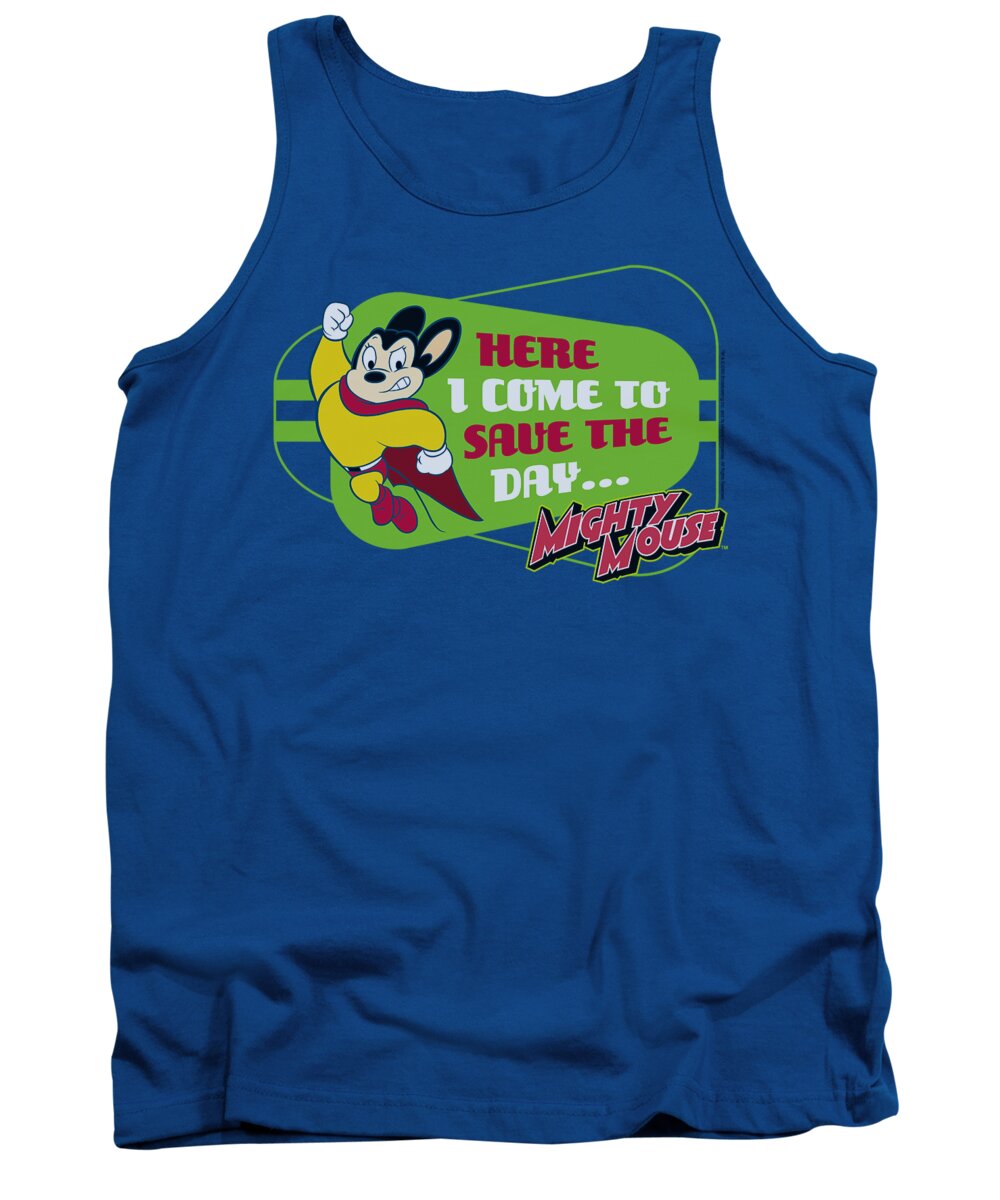 Mighty Mouse Tank Top featuring the digital art Mighty Mouse - Here I Come by Brand A