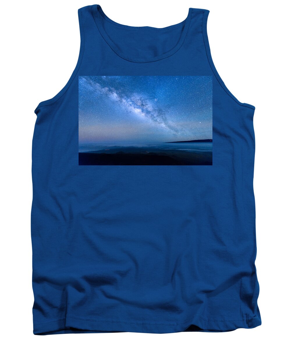 Big Island Tank Top featuring the photograph Milky Way Suspended Above Mauna Loa 1 by Jason Chu