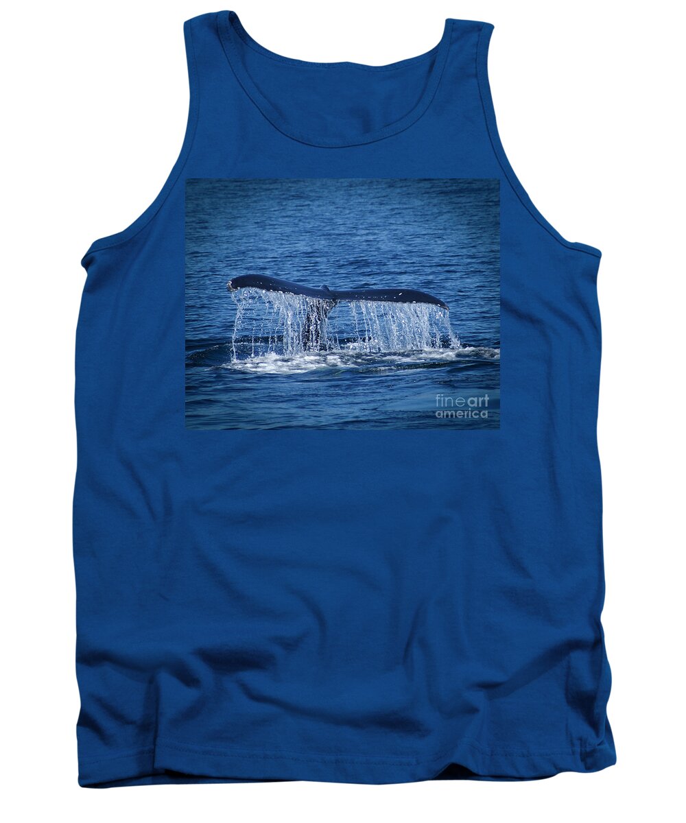 Humpback Tank Top featuring the photograph Ocean Dive Of The HUmpback Whale by Tom Gari Gallery-Three-Photography