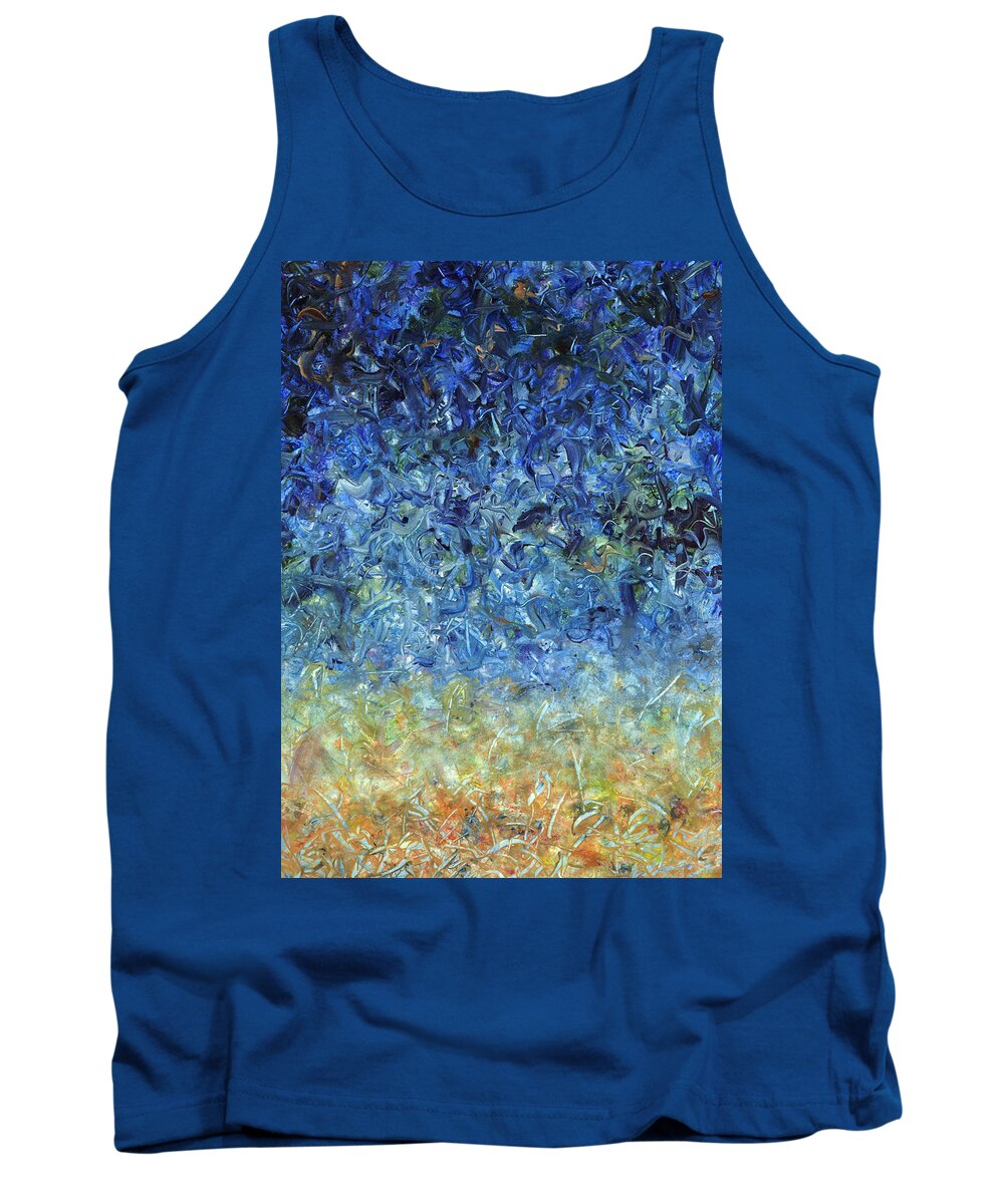 Abstract Tank Top featuring the painting Paint number 59 by James W Johnson