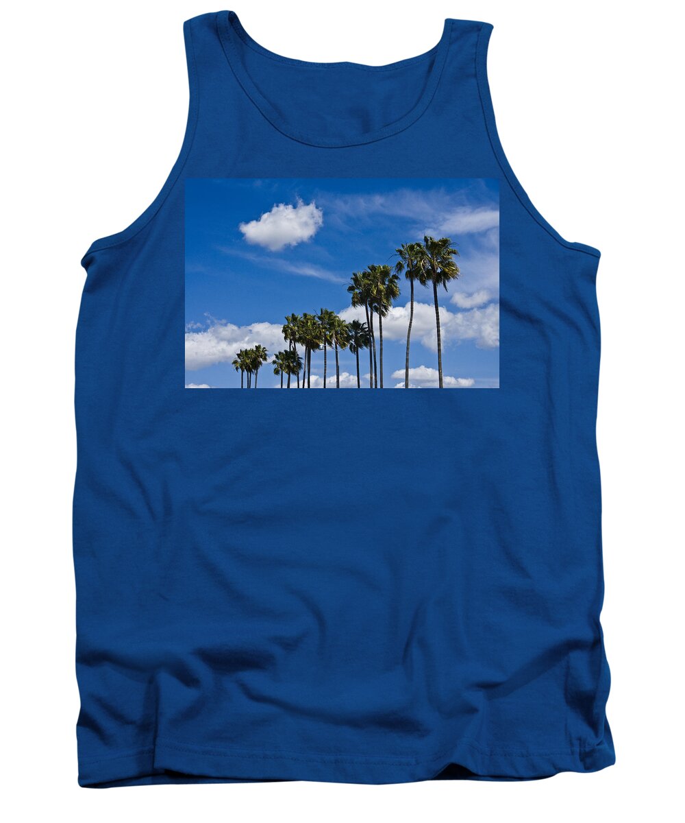 Tree Tank Top featuring the photograph Palm Trees in San Diego California No. 1661 by Randall Nyhof