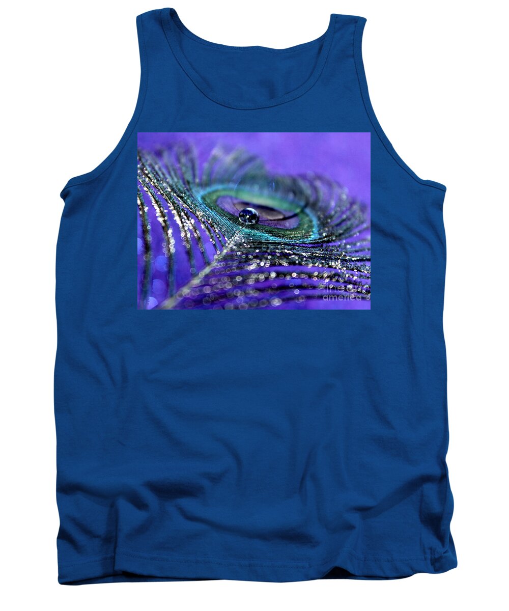 Peacock Feather Tank Top featuring the photograph Peacock Spirit by Krissy Katsimbras