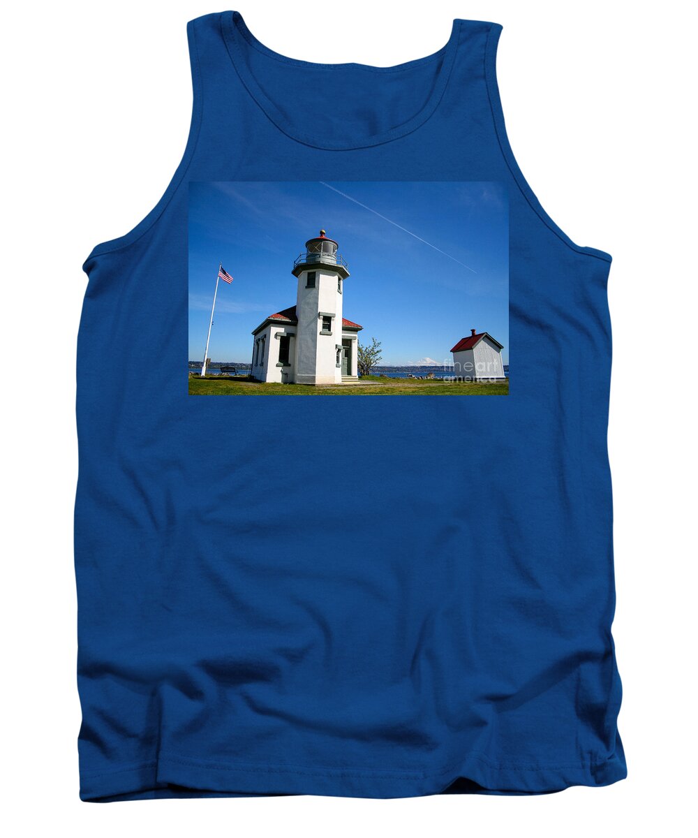 Vashon Island Tank Top featuring the photograph Point Robinson Lighthouse by SnapHound Photography