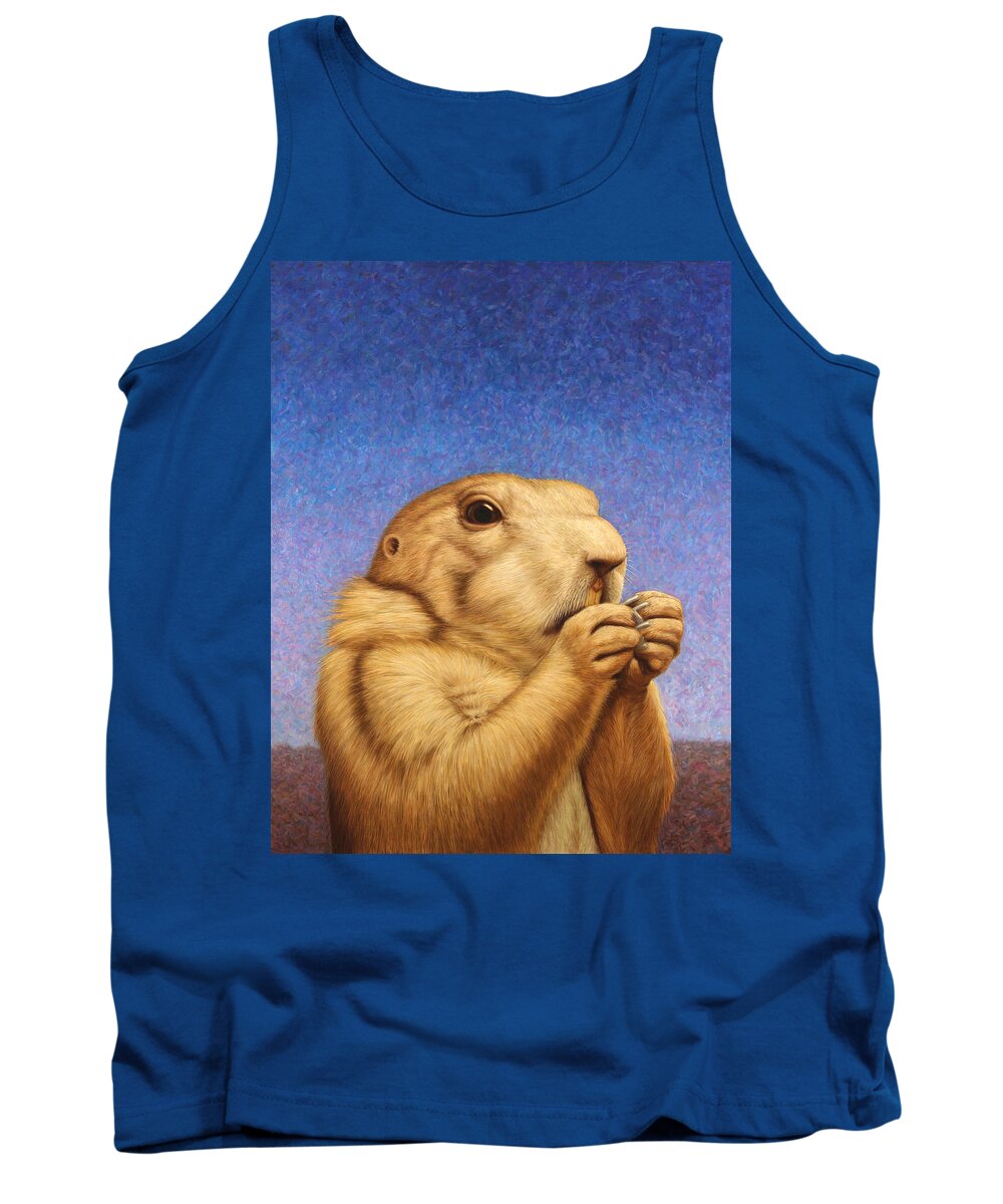 Prairie Dog Tank Top featuring the painting Prairie Dog by James W Johnson