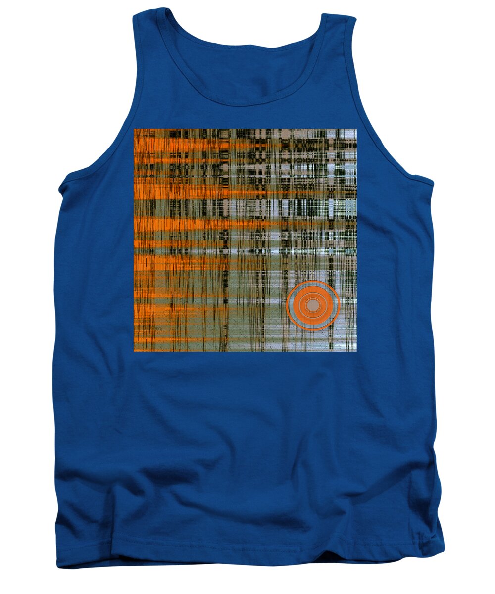 Reflection Tank Top featuring the digital art Reflection With Sun by Ben and Raisa Gertsberg