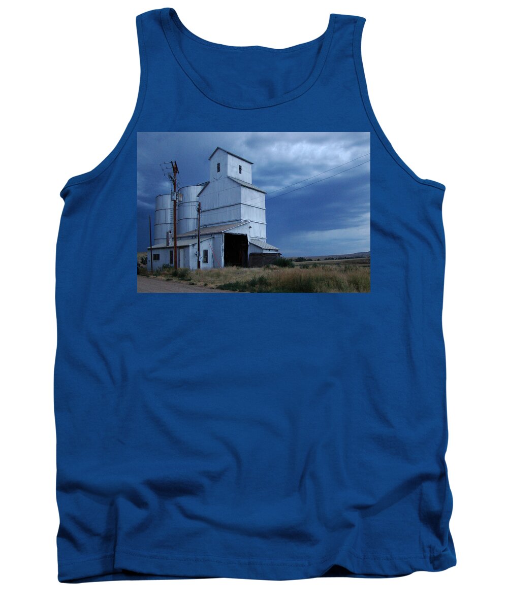 Photograph Tank Top featuring the photograph Small Town Hot Night Big Storm by Cathy Anderson