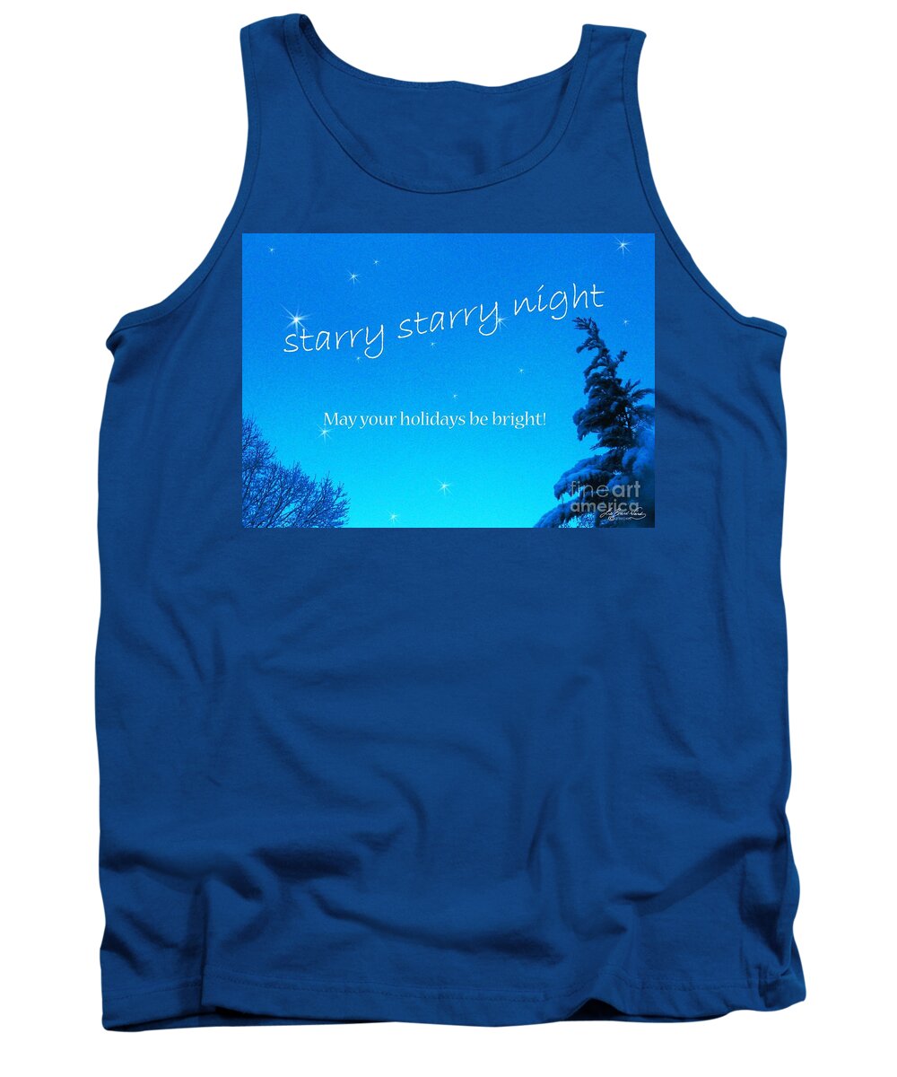 Holiday Card Tank Top featuring the photograph Starry Bright Night by Lizi Beard-Ward